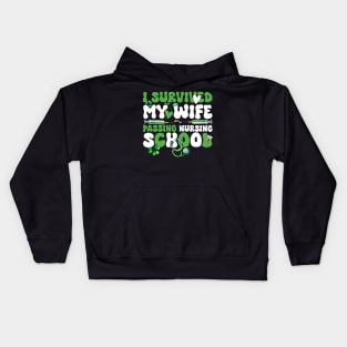 Amusing I Survived My Wife Passing Nursing School St.Patrick'S Kids Hoodie